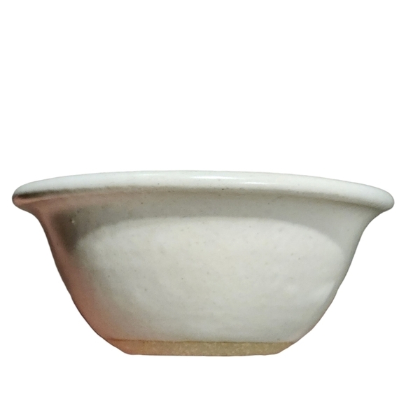 Vtg OBE signed studio pottery finger bowl blue floral - Picture 3 of 11